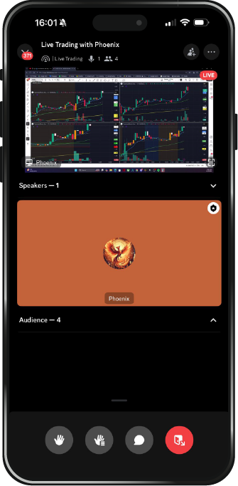 Image of active live trading stream in Atlantic Trading community